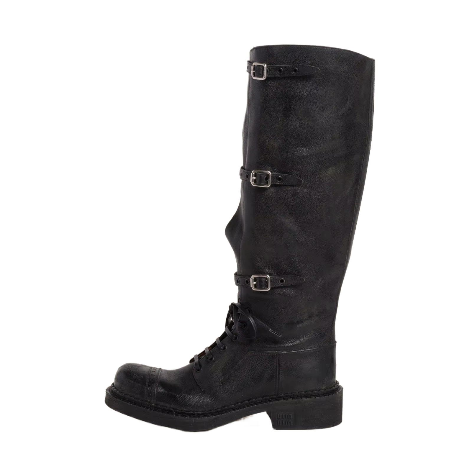 Leather Classic Strap - Botas Altas de Cuero Genuino para