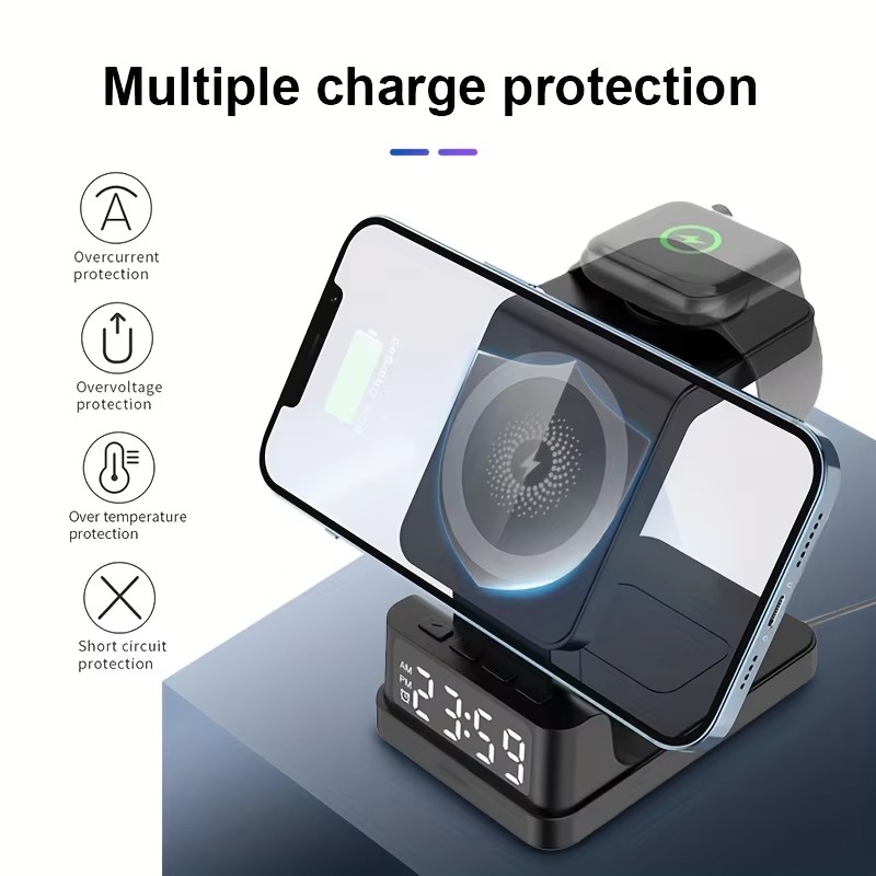 Smartwatch X12 - Cargador inalámbrico magnético 4 en 1