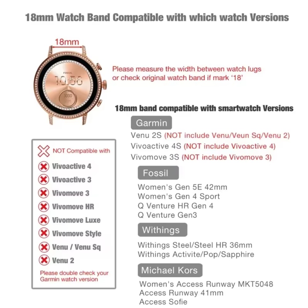 Correa de silicona de 18 mm pa - Titan Smartwatch Accessories reseña y precio