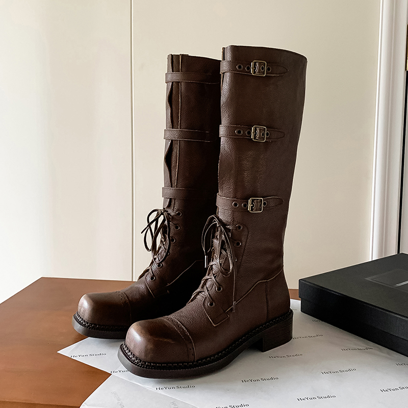 Botas Altas de Cuero Genuino p - Leather Classic Strap reseña y precio