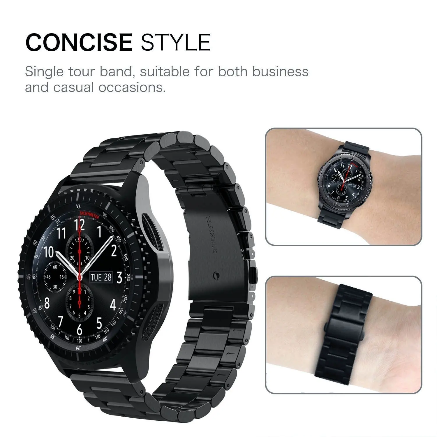Correa de Metal de 22mm y 20mm - Motorola Smartwatch Accessories reseña y precio