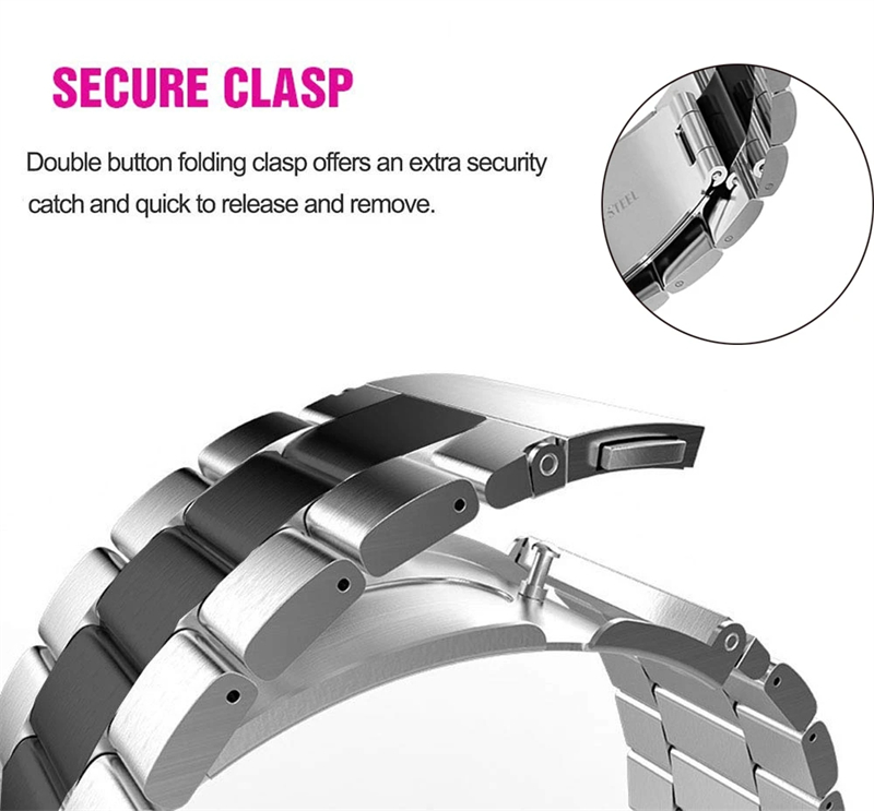 Correa de acero inoxidable par - Motorola Smartwatch Accessories reseña y precio