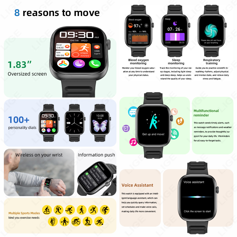 Reloj Inteligente LIGE para Ho - Smartwatch Custom reseña y precio